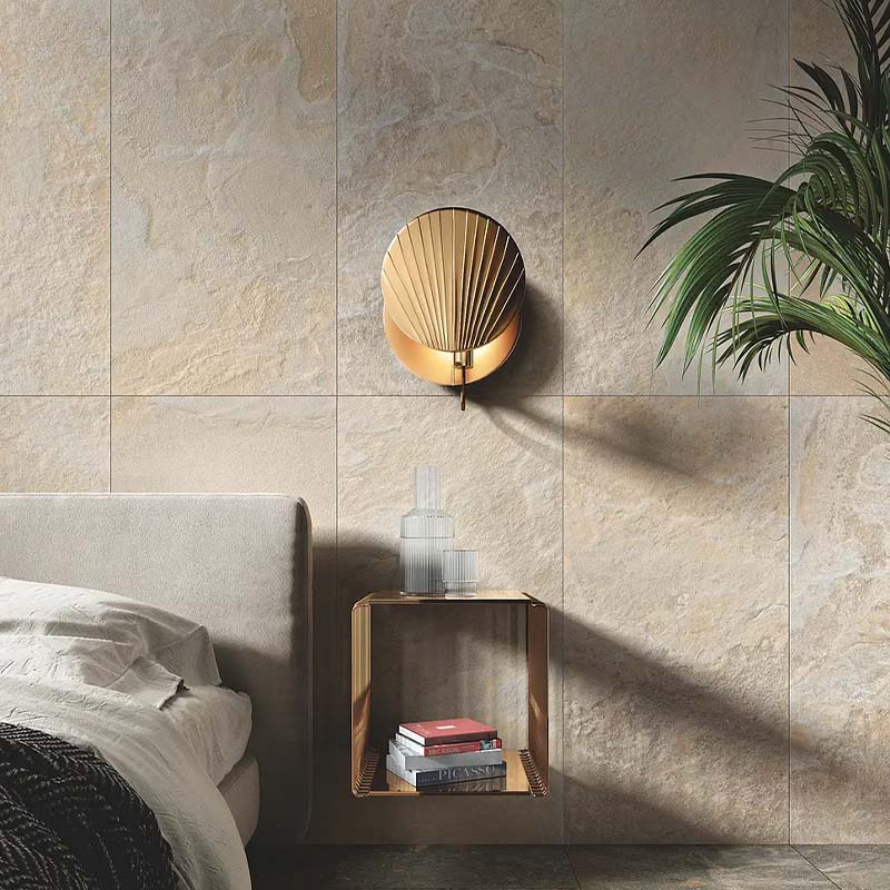 Schieferoptik Fliese Slate Gold 60 x 120 cm