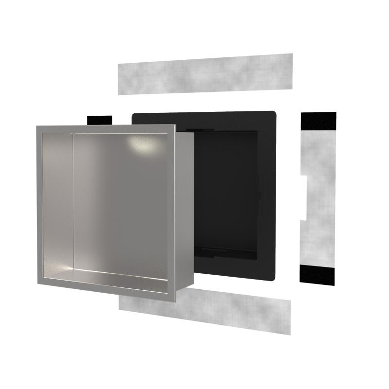ESS Container Box 10 Wandnische mit LED Beleuchtung | 60 x 30 x 10 cm ...