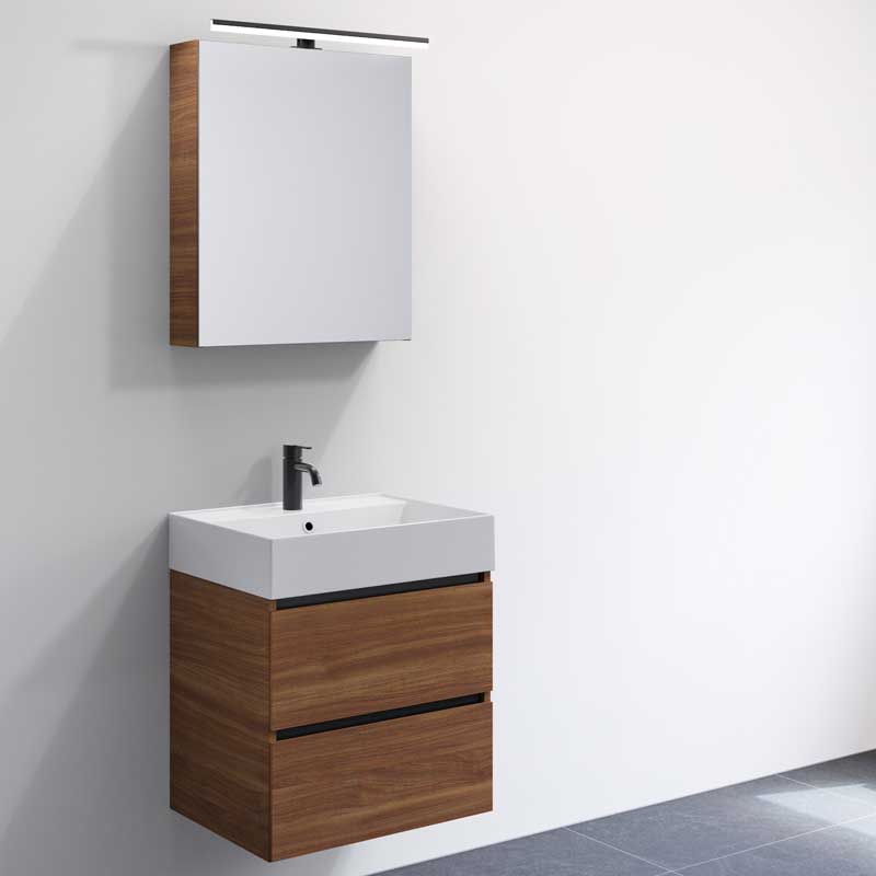 Riho Graph-It Glaze Top Set Spiegelschrank, 2 Auszügen