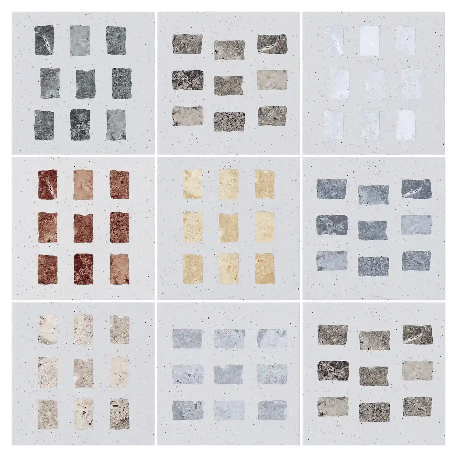 Fliese CIR Forever Color Gemstone White Mix 20 x 20 cm