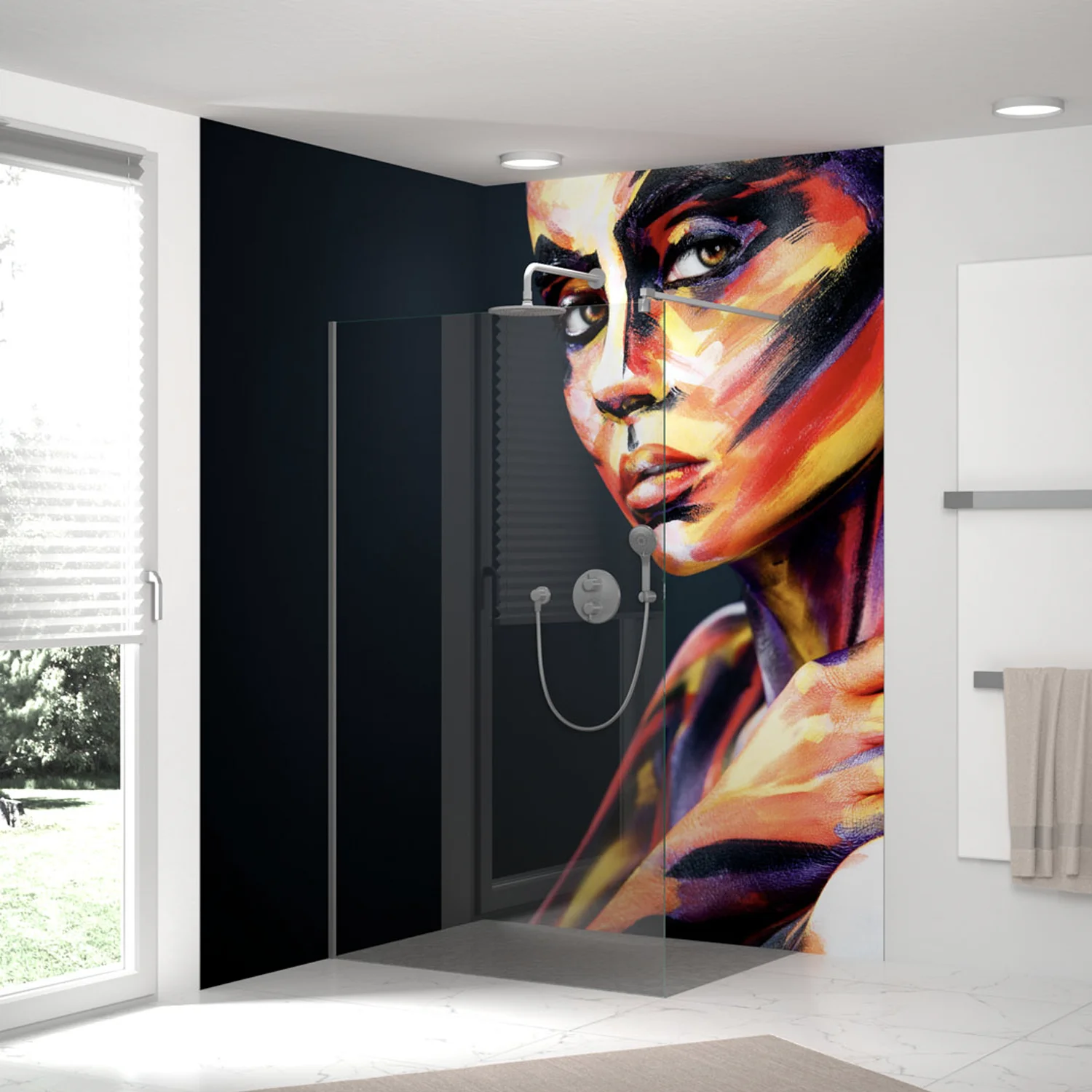 HSK RenoDeco Fotodruck Duschrückwand Bodypaint 41