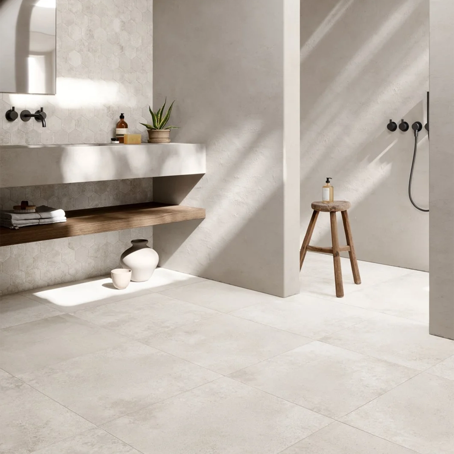 Betonoptik Bodenfliese Urbanica Salt 60 x 60 cm