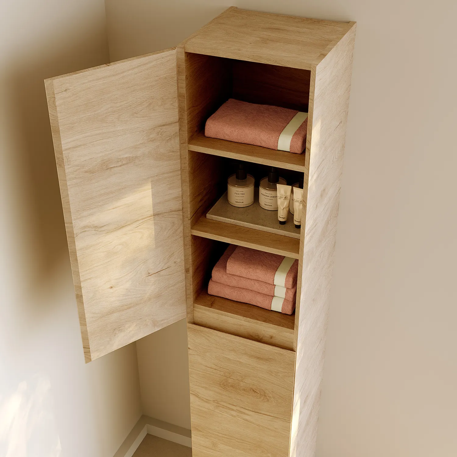 Riho Spring-Up Hochschrank Nature Oak