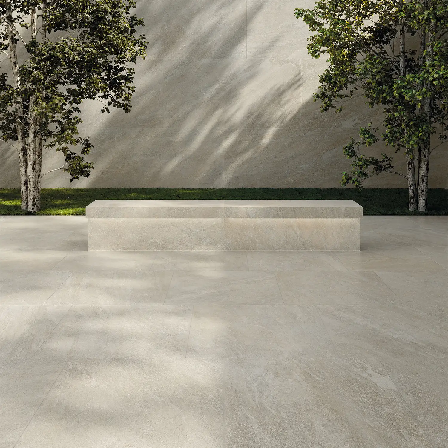Steinoptik Terrassenplatte Origins White 60 x 60 cm