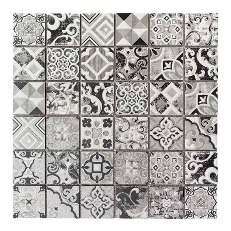 Casa Patchwork-7 grigio 5 x 5 cm Mosaikfliesen
