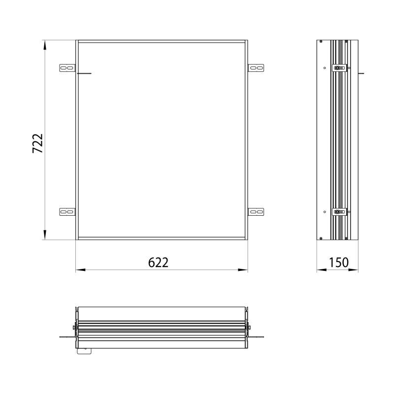 Emco Asis Prime Einbaurahmen für Lichtspiegelschrank Unterputzmodell
