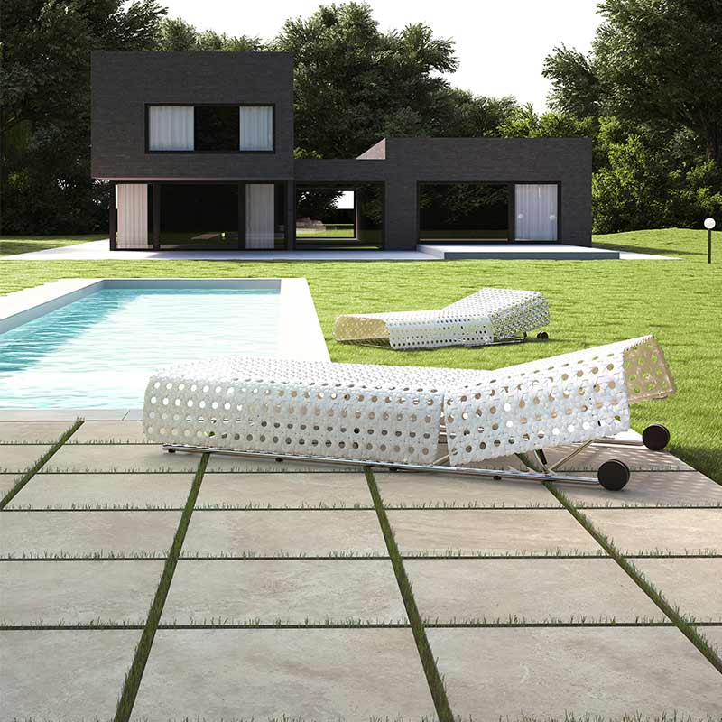 Del Conca HTE 201 Trevi Beige Terrassenplatte 60 x 60 cm