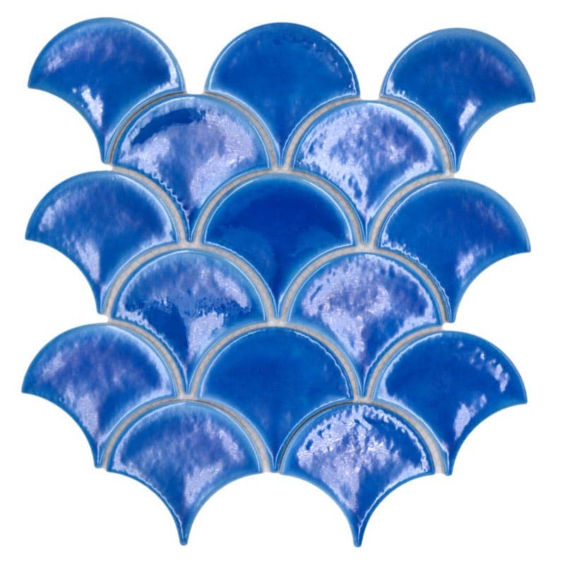 Fischschuppen Mosaik Fliesen Blau Casa Collection