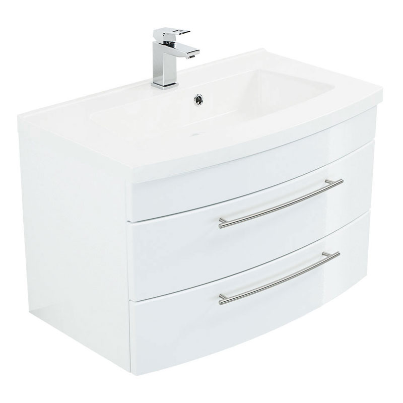 KWIQQ Round Waschtischunterschrank mit Waschtisch