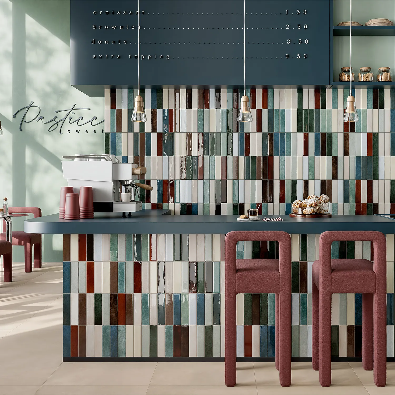 Wandfliese Rondine Vibe Bone 4,8 x 20 cm