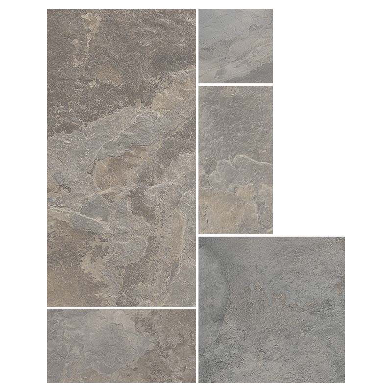 Römischer Verband Schieferoptik Slate Grey D