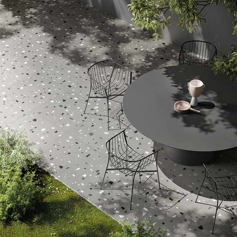 Italgraniti Nuances Grigio Coccio Terrassenplatte 80 x 80 cm