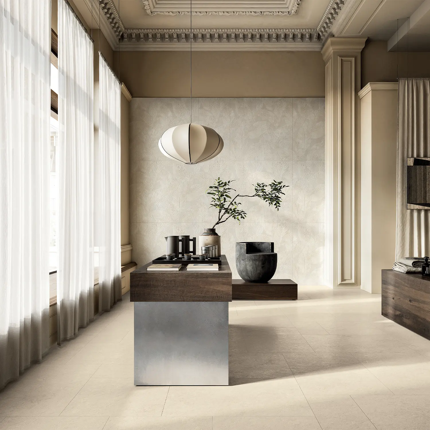 Steinoptik Bodenfliese Portland Sabbia 60 x 60 cm