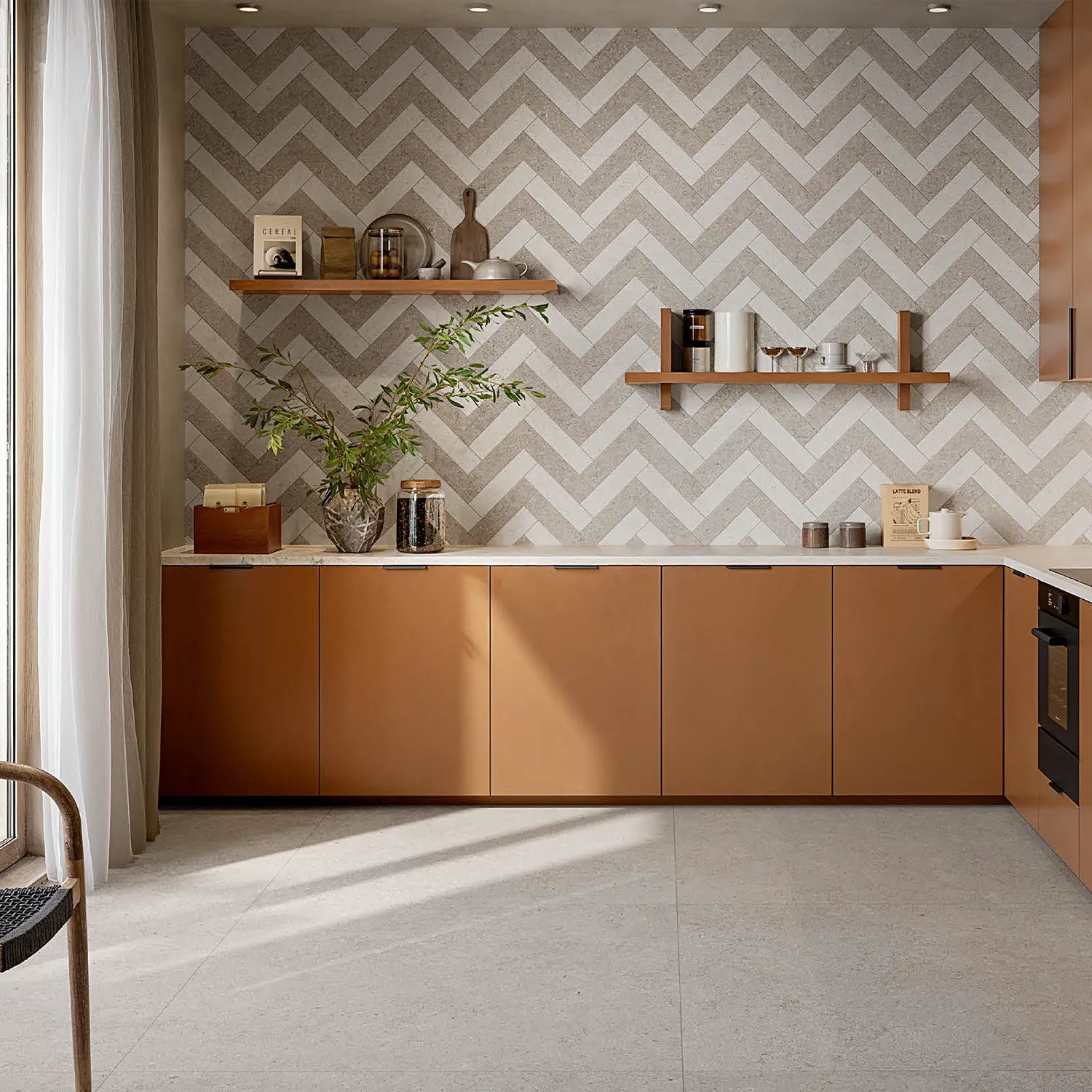 Steinoptik Fliese Sedimenti Grey Selected 120 x 120 cm