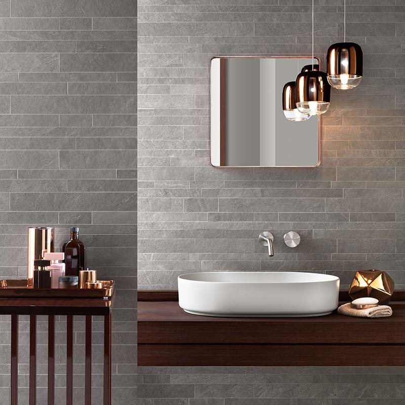 Lea Ceramiche Waterfall Silver Flow Muretto Lappato