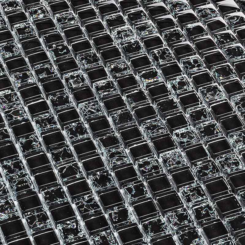 Glasmosaik Brilliance Black 1,5 x1,5 cm