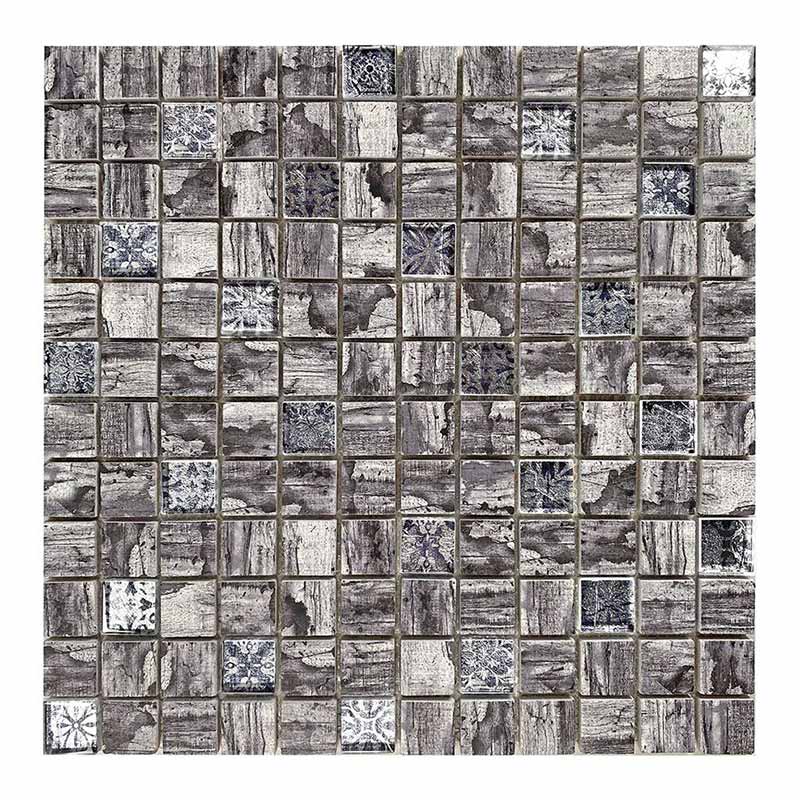 Mini Shabby Chic-4 grigio 2,3 x 2,3 cm Mosaikfliesen