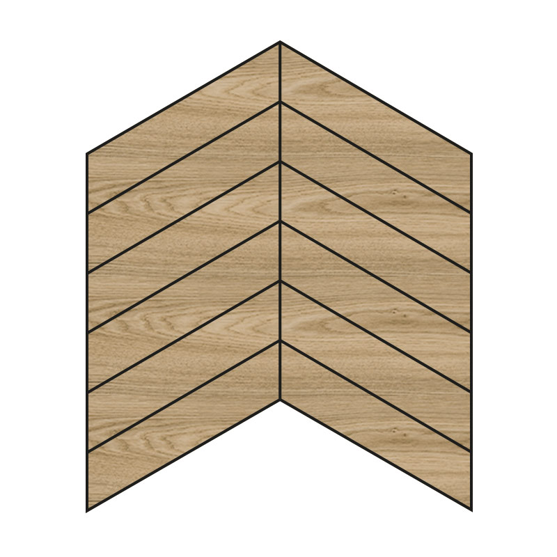 Lea Ceramiche Bio Select Oak Ginger Chevron Mosaikfliesen