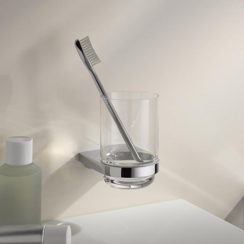 Keuco Collection Moll Glashalter mit Echtkristall-Glas