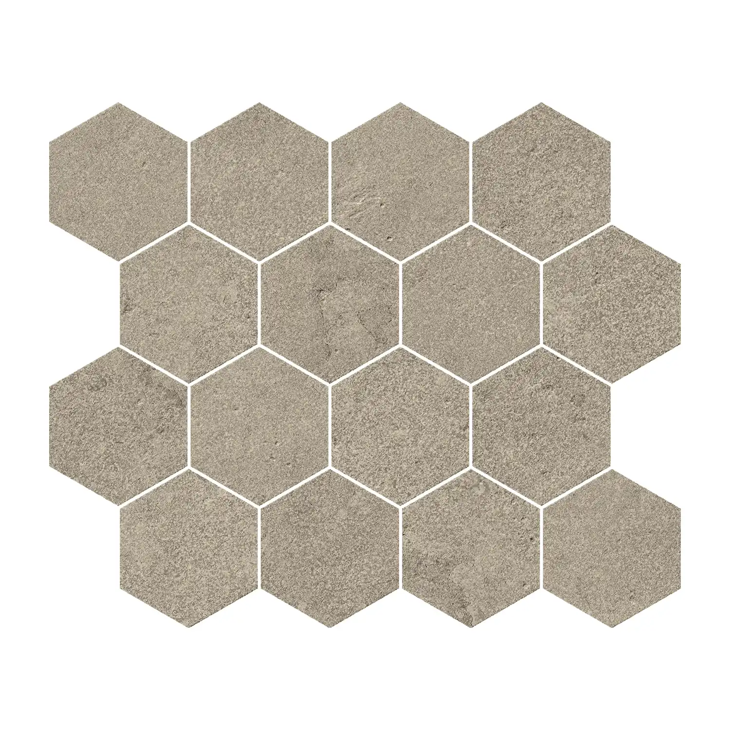 Steinoptik Mosaikfliesen Portland Greige Esagona