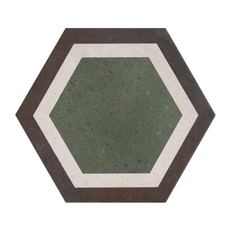 Sechseck Fliese CIR Italica Terra Moderna Verde 24 x 27,7 cm