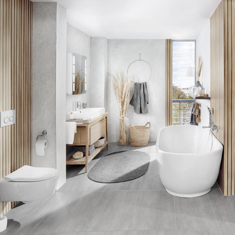 HSK RenoDeco Duschrückwand Marmor Pura-Grau