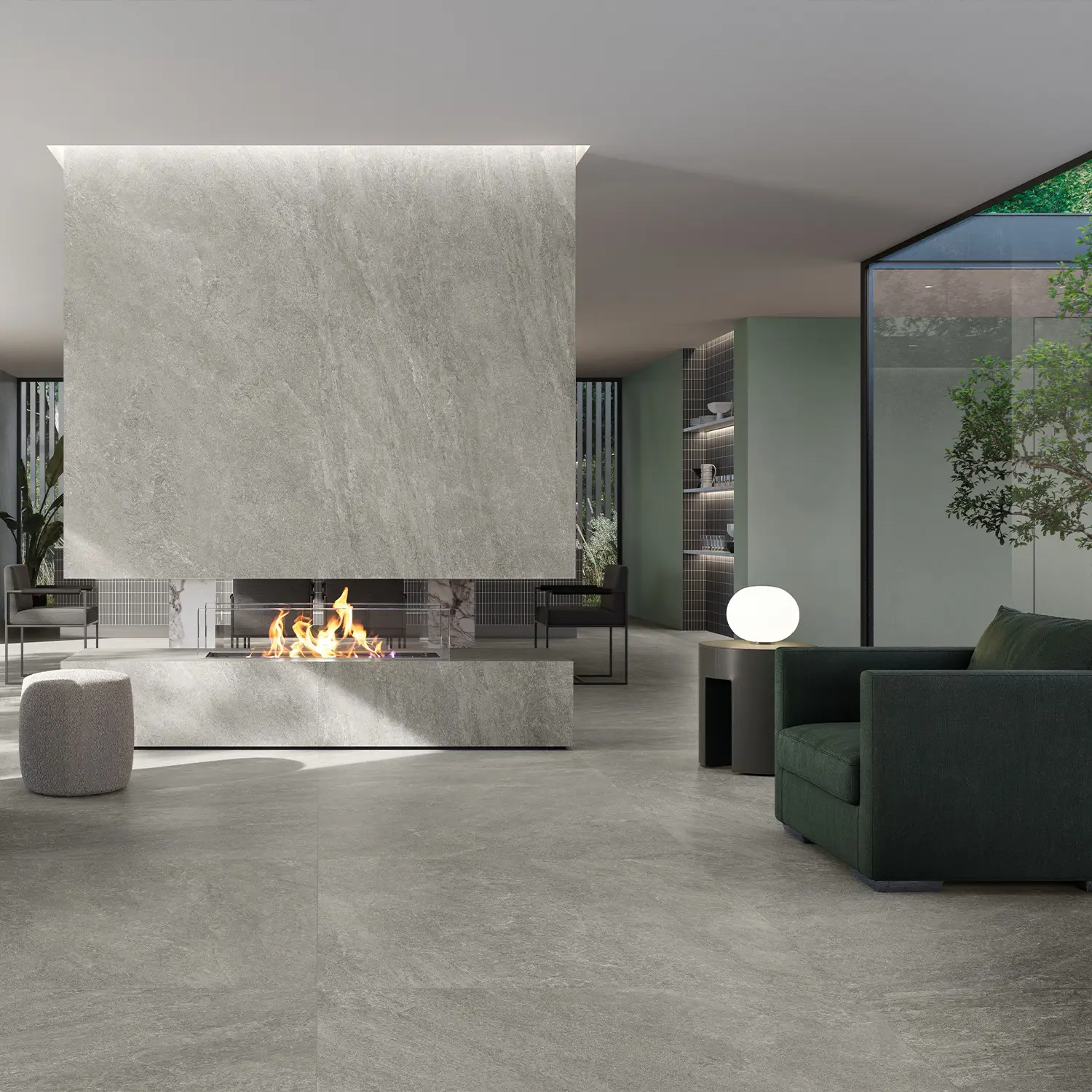Steinoptik Fliese Origins Silver 120 x 120 cm