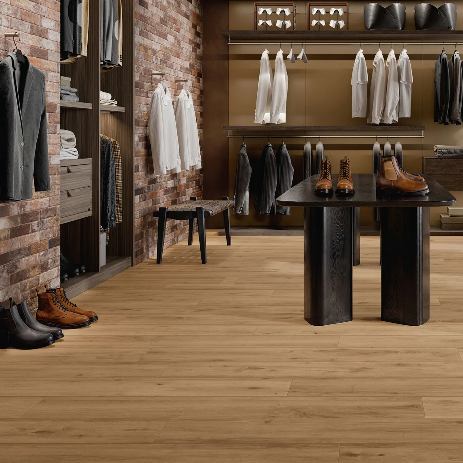 Holzoptik Fliese Oku Contemporary Cognac 24 x 150 cm