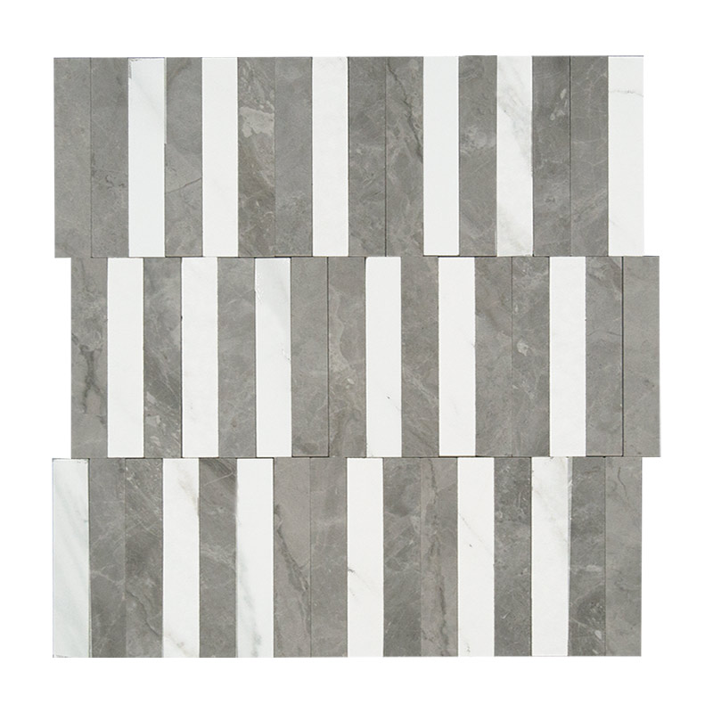 Italgraniti Marble Experience Orobico Grey Mosaico Stripe 1,7 x 9,6 cm