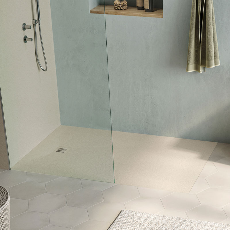 Hidrobox One Kromat Duschfläche 75 cm x 170 cm Beige