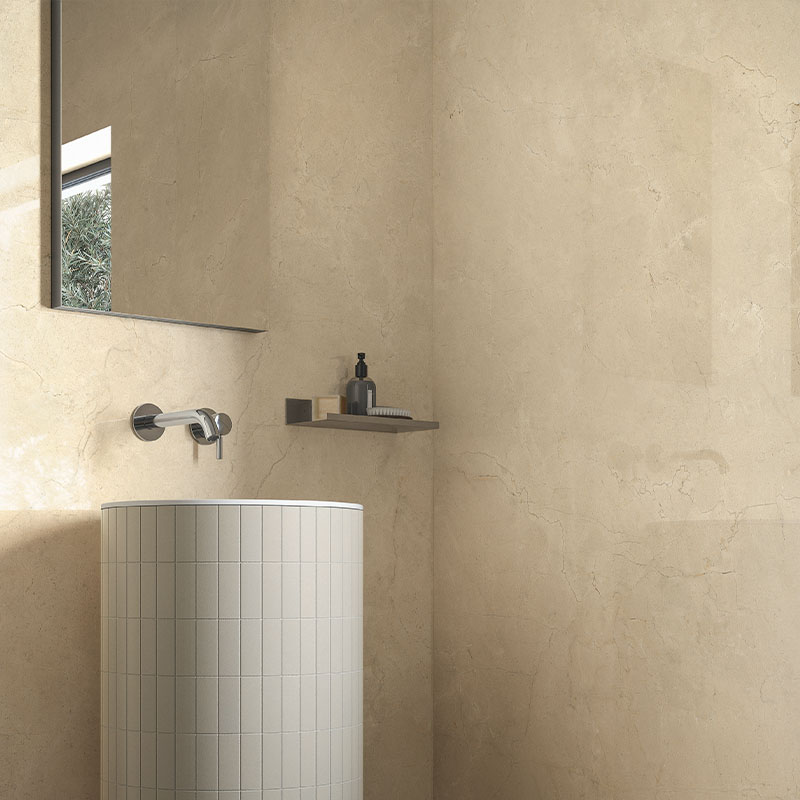 Kalkstein Optik Fliese Calcis Crema Lappato 120 x 120 cm