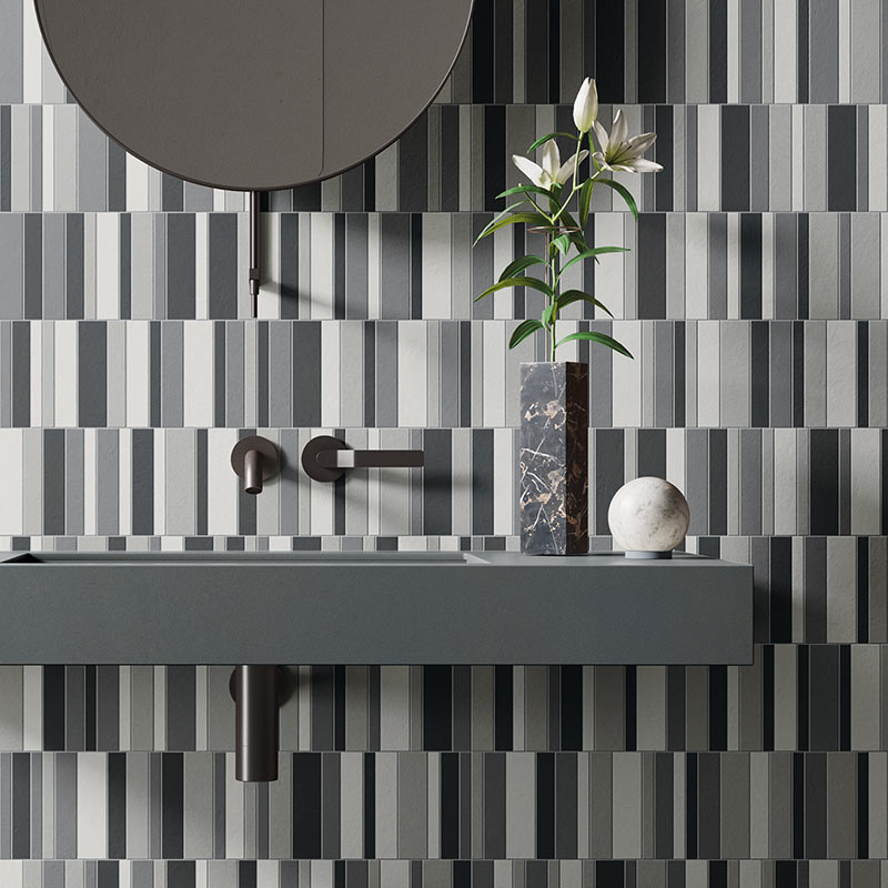 Italgraniti Nuances Mix Freddo 1 Mosaico Listelli StrideUp