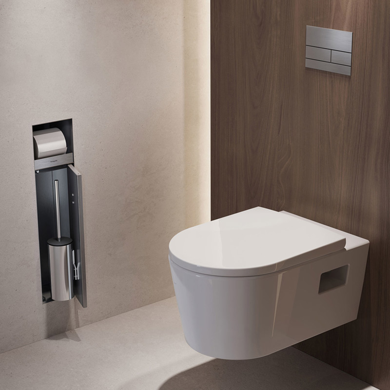 hansgrohe XtraStoris Rock Papierhalter WC Bürstenhalter UP