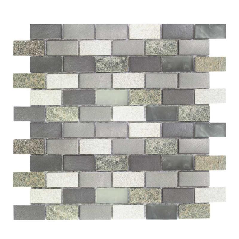 Brick Quarzo-1 2,3 cm Muretto Mosaikfliesen