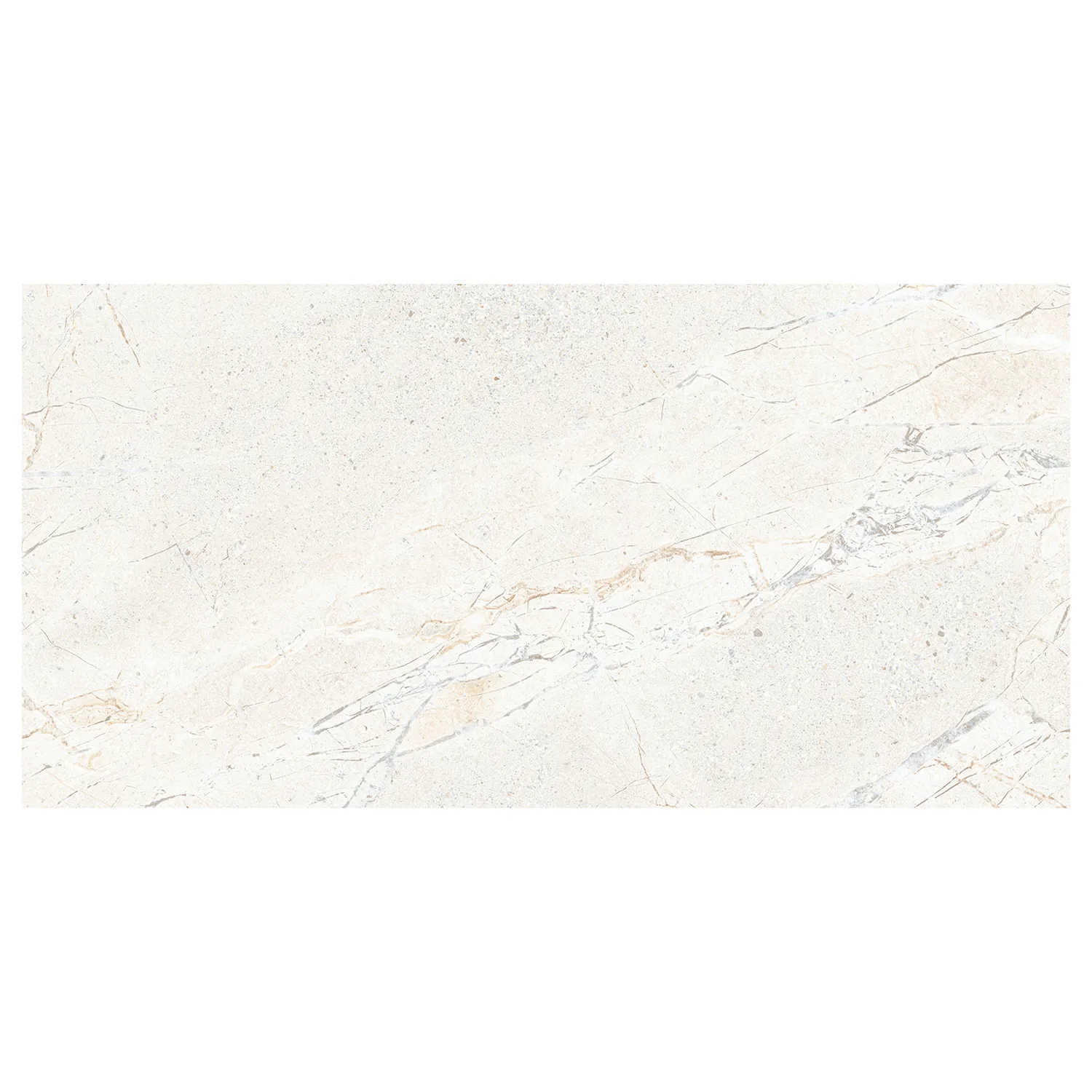 Steinoptik Fliese Crust White 60 x 120 cm