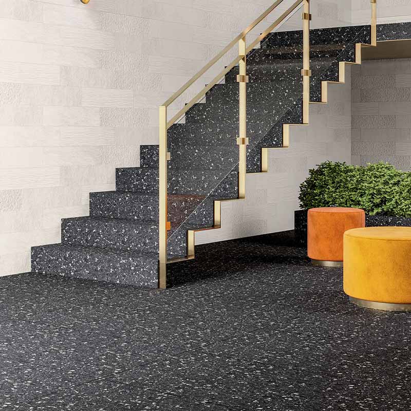 gigacer Inclusioni Classico Nero Mat 60 x 120 cm