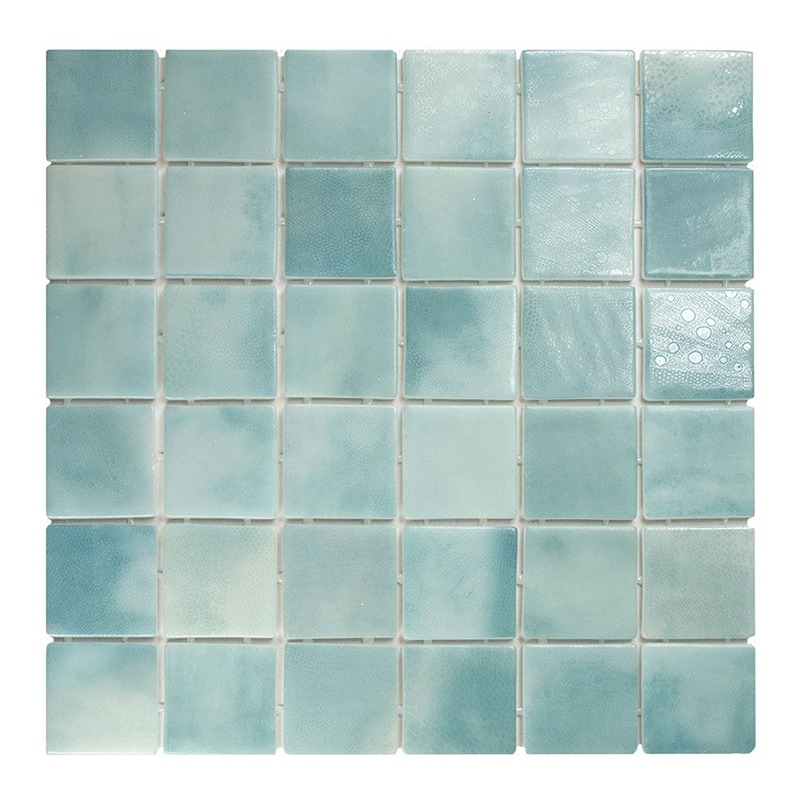 Mosaikfliesen Mare-2 Verde glänzend matt 5 x 5 cm