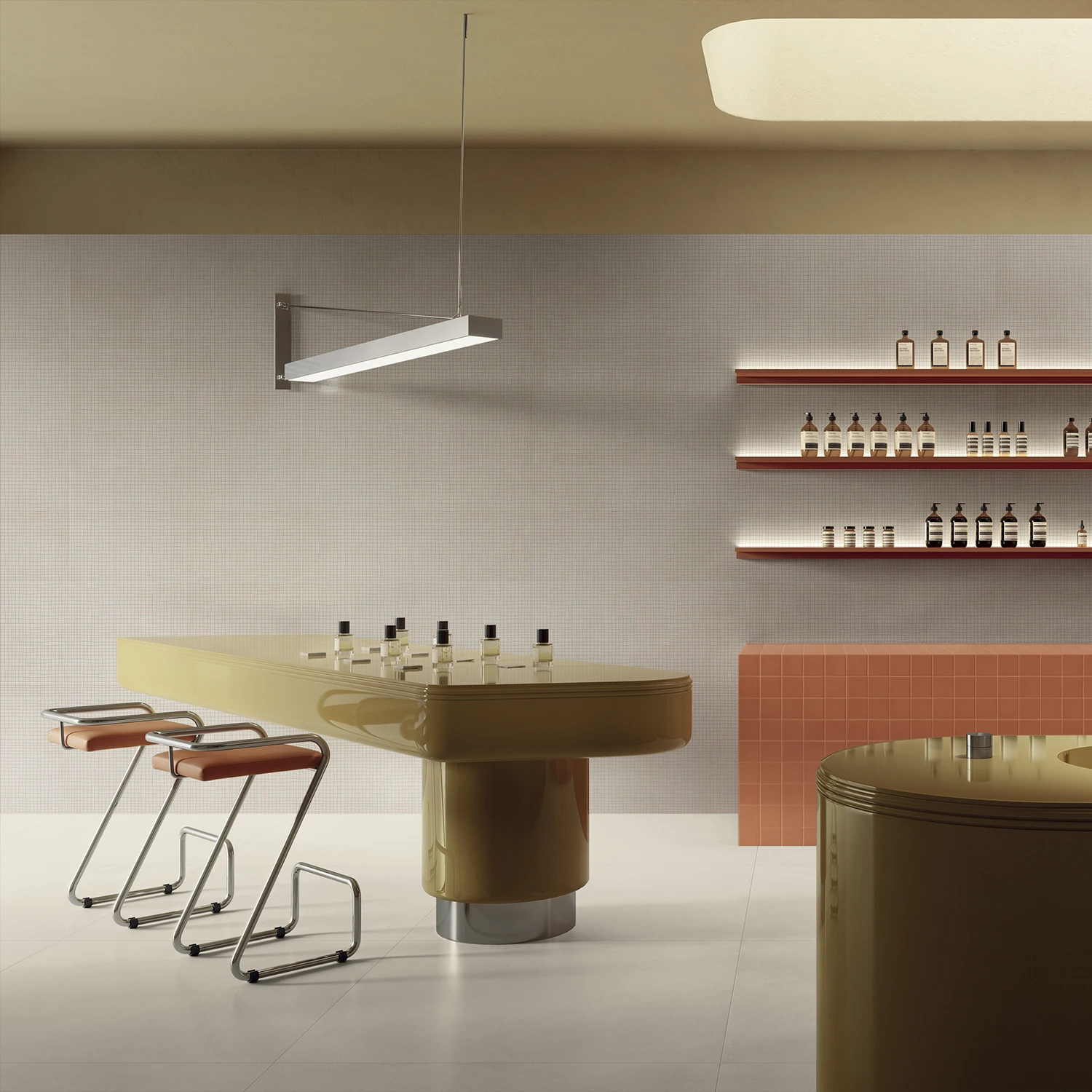 Zementoptik Fliese Infinita Panna 120 x 120 cm