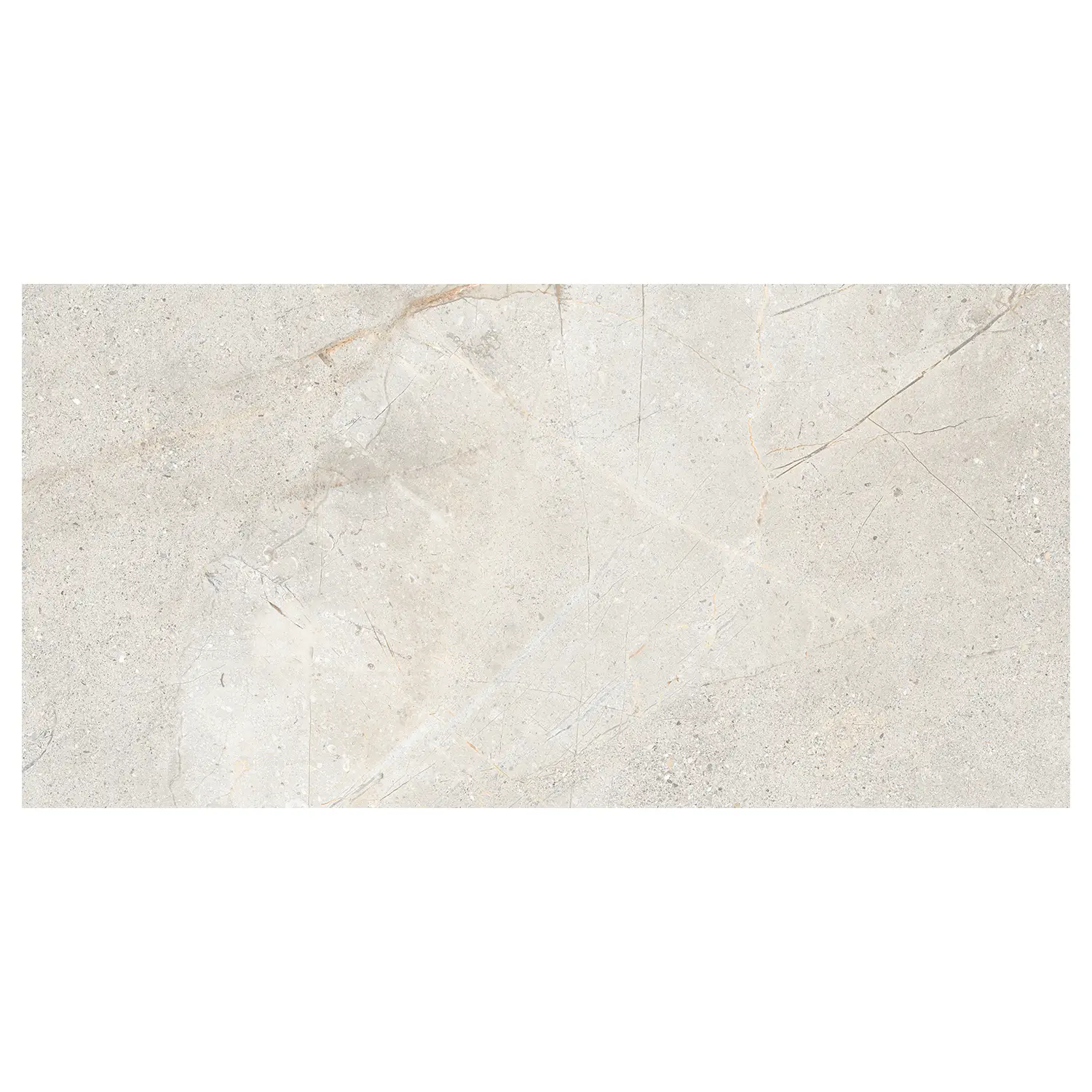 Steinoptik Fliese Crust Light Grey 60 x 120 cm
