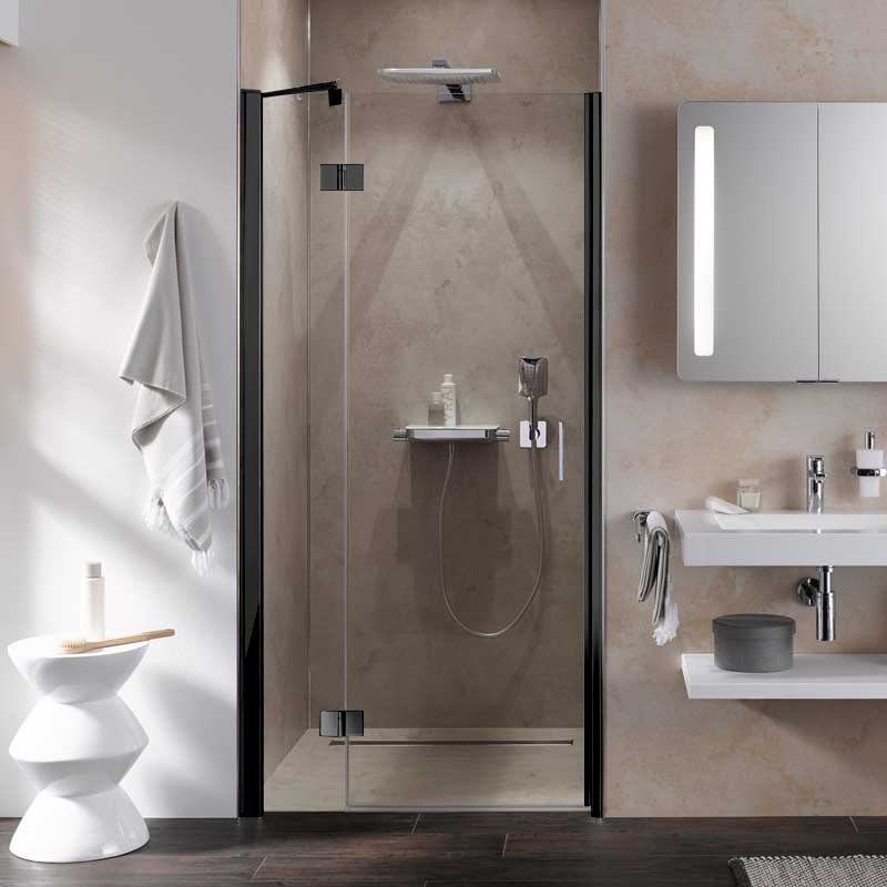 HSK Aperto Drehtür pendelbar an Nebenteil 90 cm