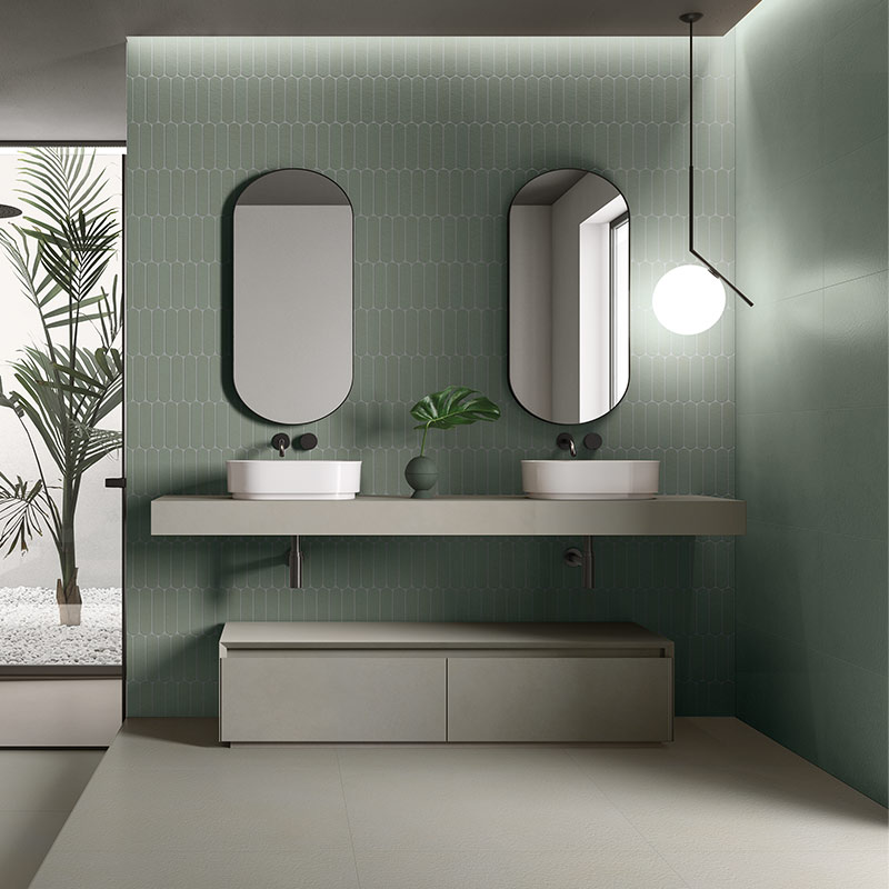 Italgraniti Nuances Salvia Mosaico Ovale StrideUp
