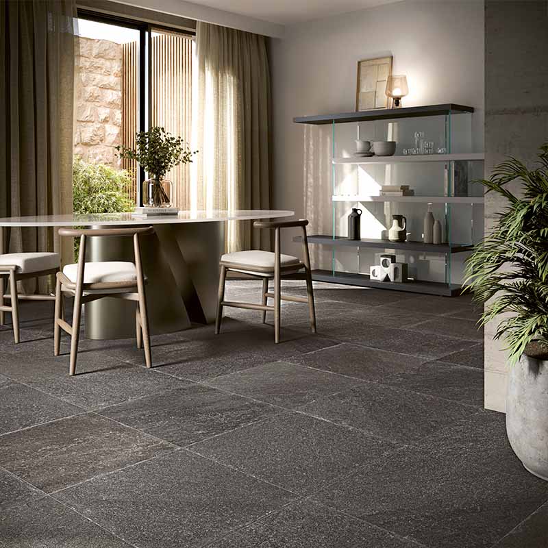 Steinoptik Bodenfliese Quarzite Piombo 60 x 60 cm
