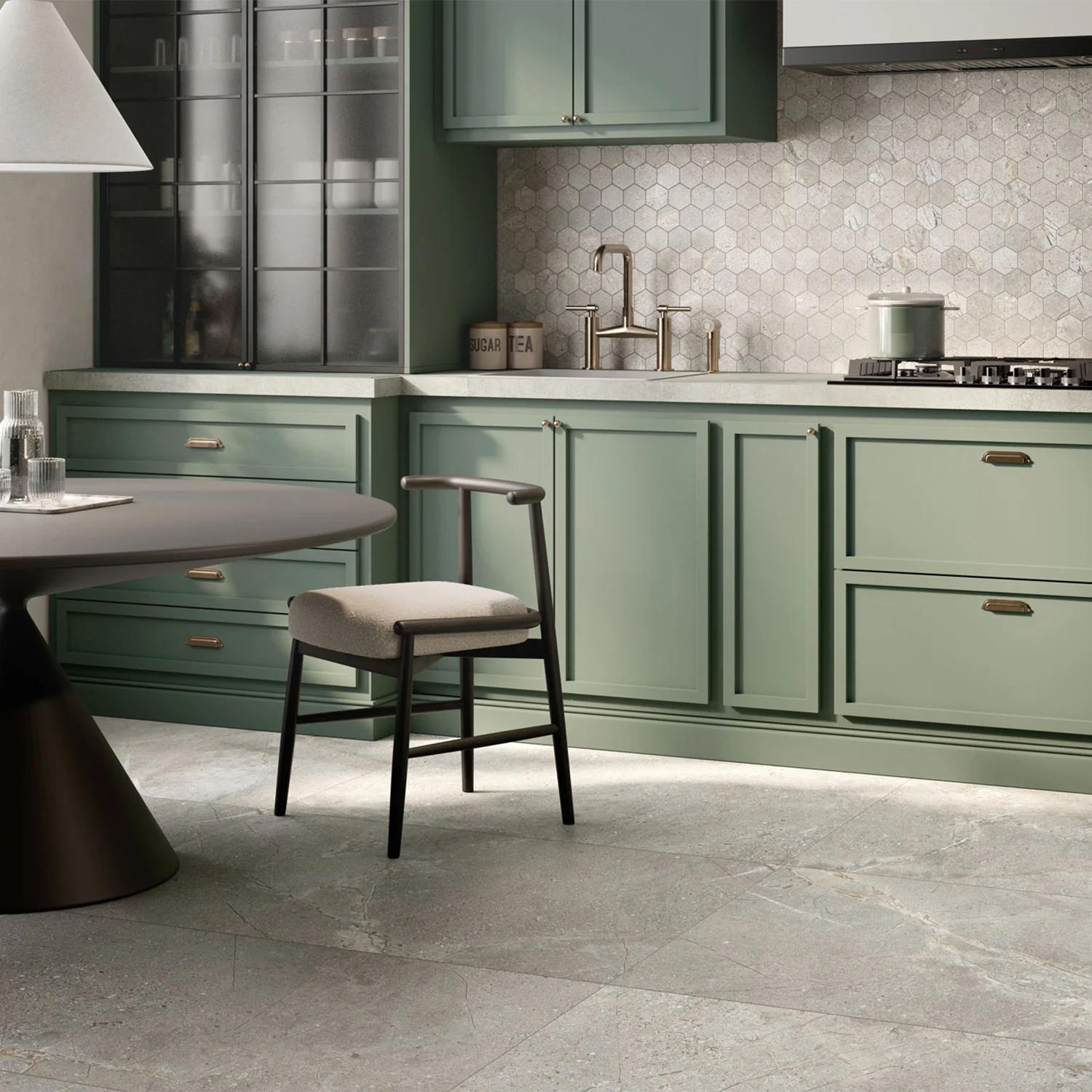 Steinoptik Fliese Crust Taupe 60 x 120 cm