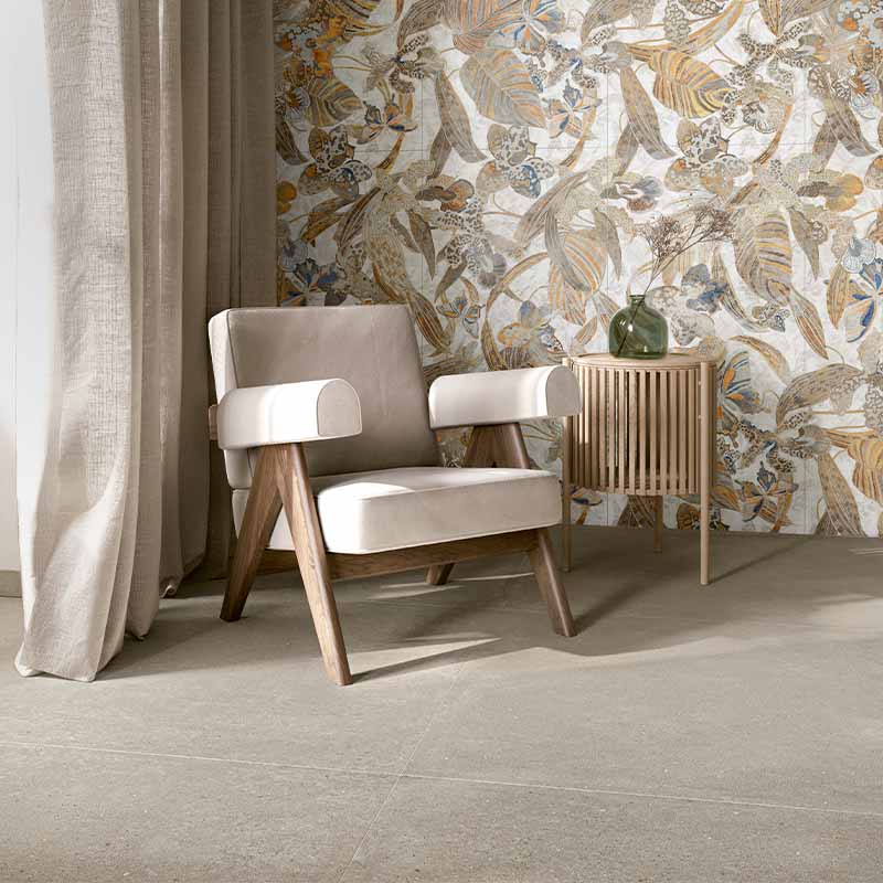 Betonoptik Bodenfliese Terracruda Creta 100 x 100 cm