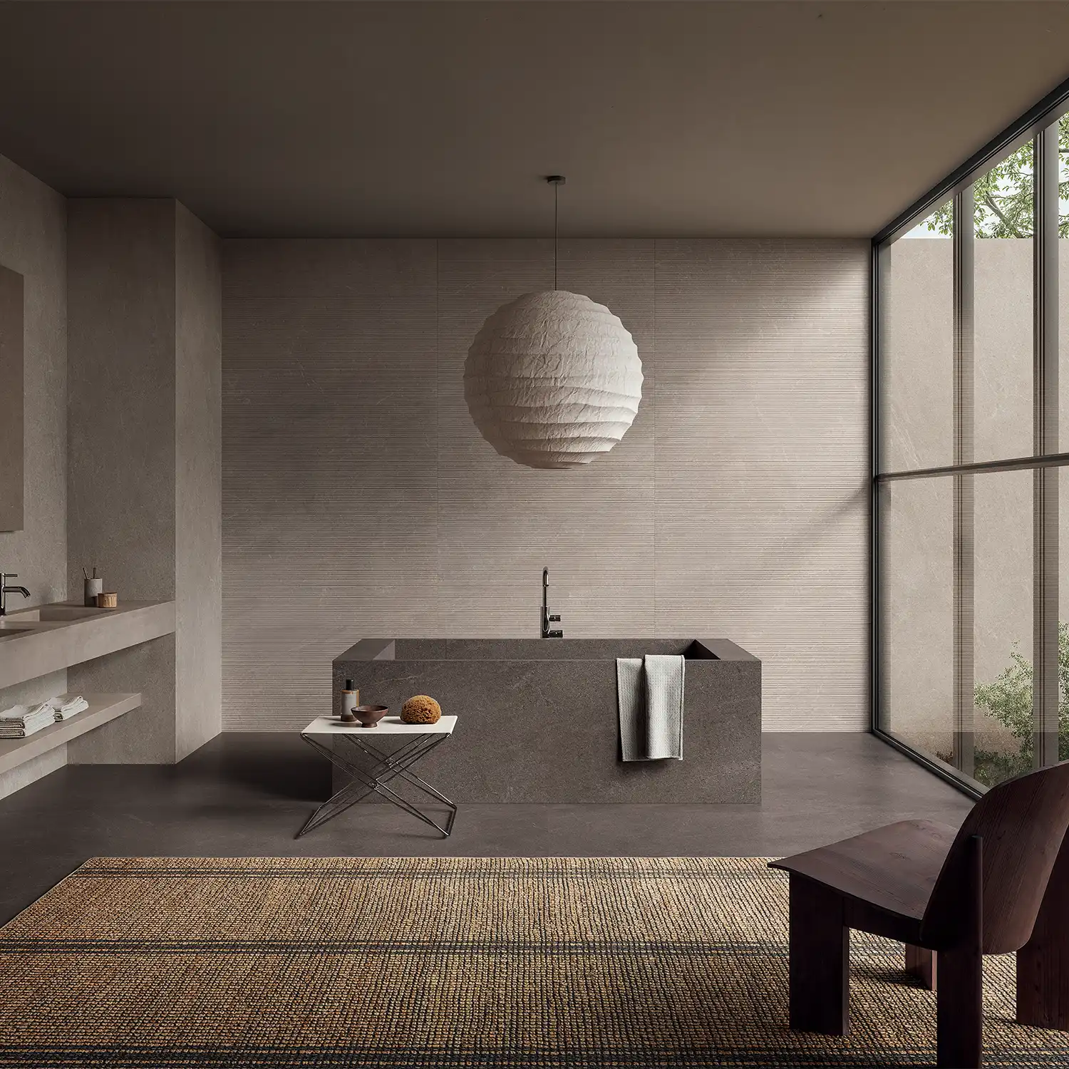 Steinoptik Dekor Natural Argil Stripe 60 x 120 cm