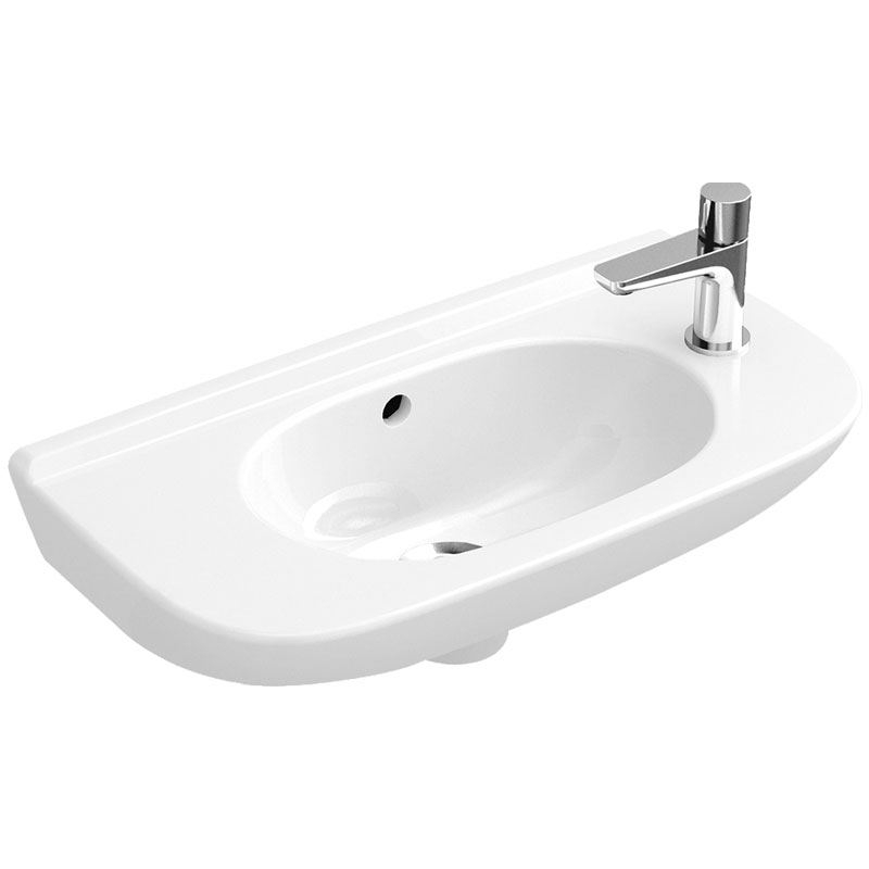Villeroy & Boch O.Novo Handwaschbecken Compact 50 cm Hahnlöcher seitlich vorgestochen