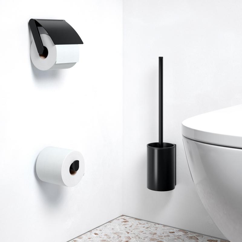 Keuco Plan Black Selection Toilettenpapierhalter mit Deckel