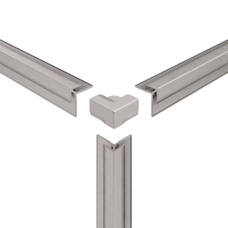 HSK RenoDeco Außenecke 3D-Ecke gerade Alu Silber Matt