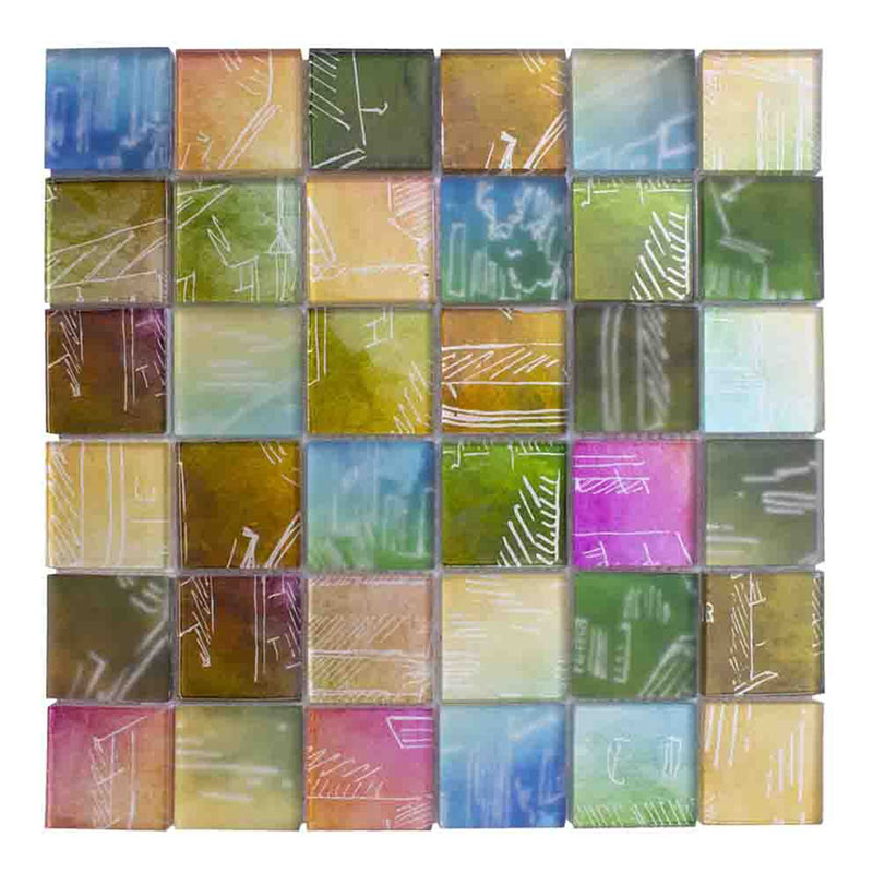 NEON-3 4,8 x 4,8 cm Multicolor glänzend matt Mosaikfliesen