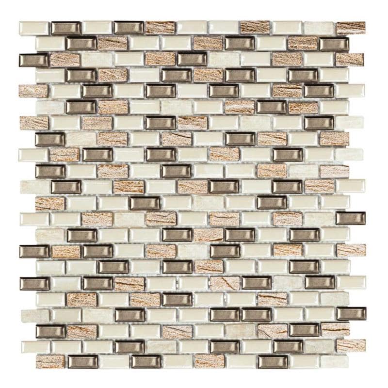 Mini-Brick-3 crema 1 cm Brick Mosaikfliesen